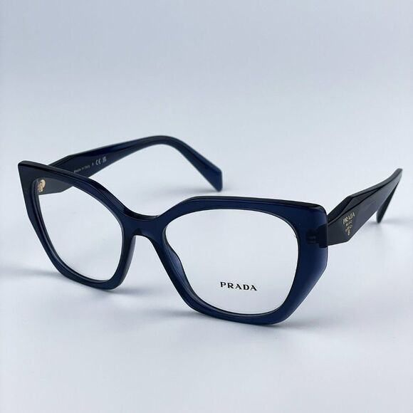 NEW Prada PR18WV 08Q1O1 Dark Blue Crystal Cat Eye Women Eyeglasses